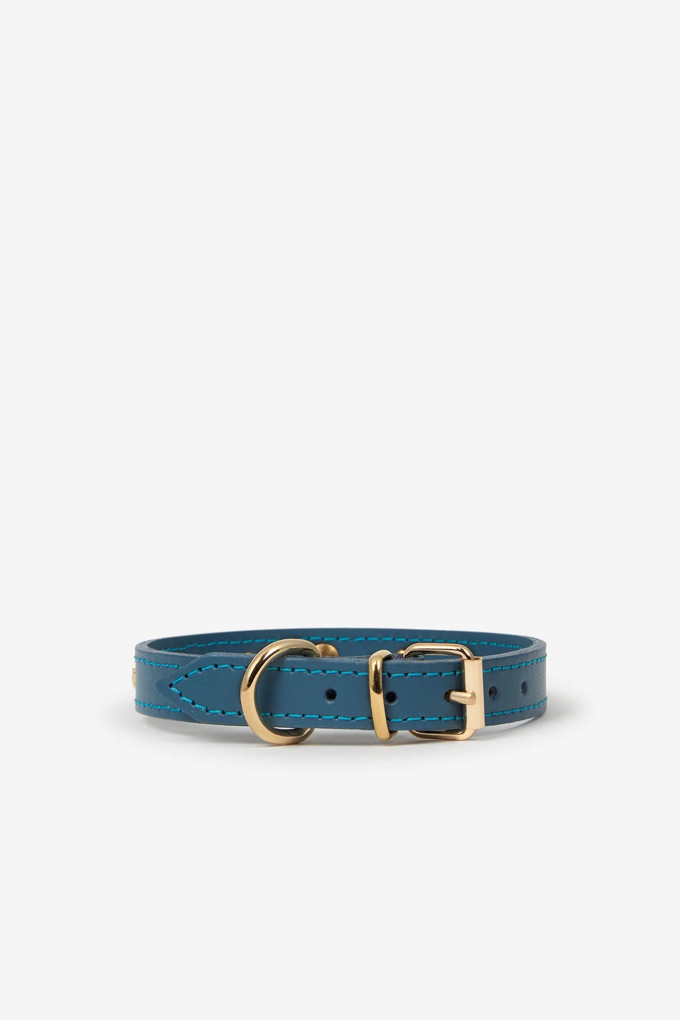 Navy Blue Leather Nara Toy Dog Collar