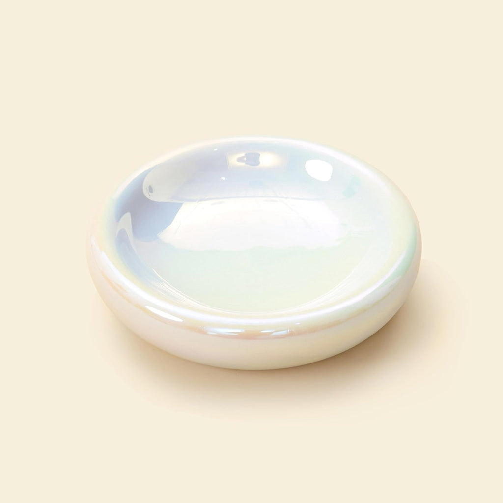 The Pebble Pet Bowl  - Flat Pearl 