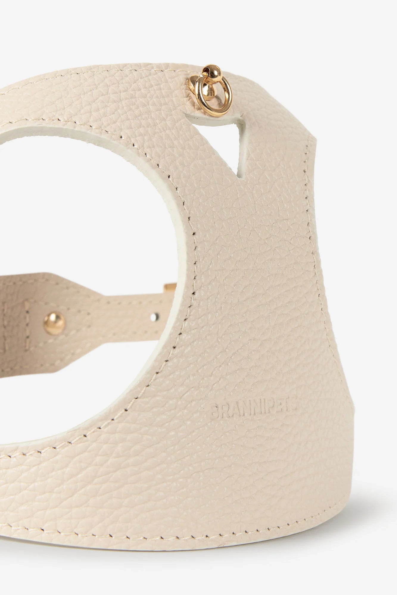 White Leather Juno Dog Harness