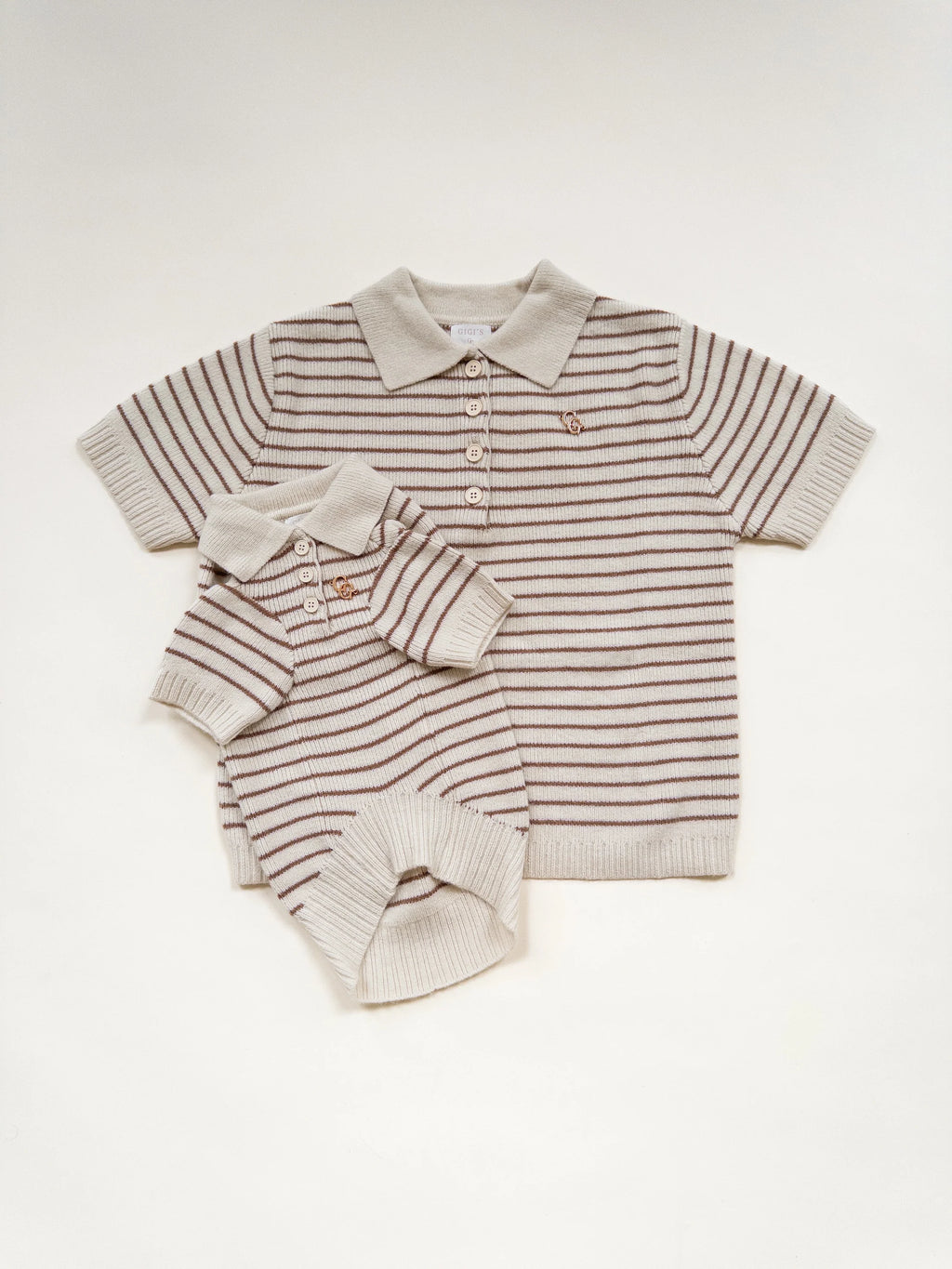 Rowe Knit Polo Set - Soft Oat