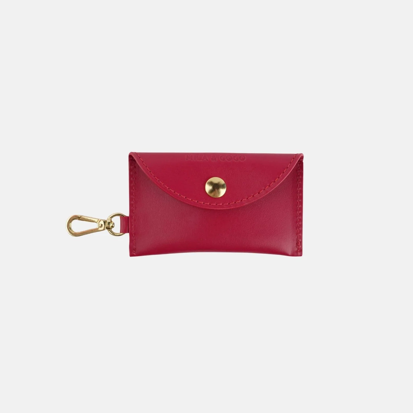 Leather Leash & Poop Bag Holder – Burgundy