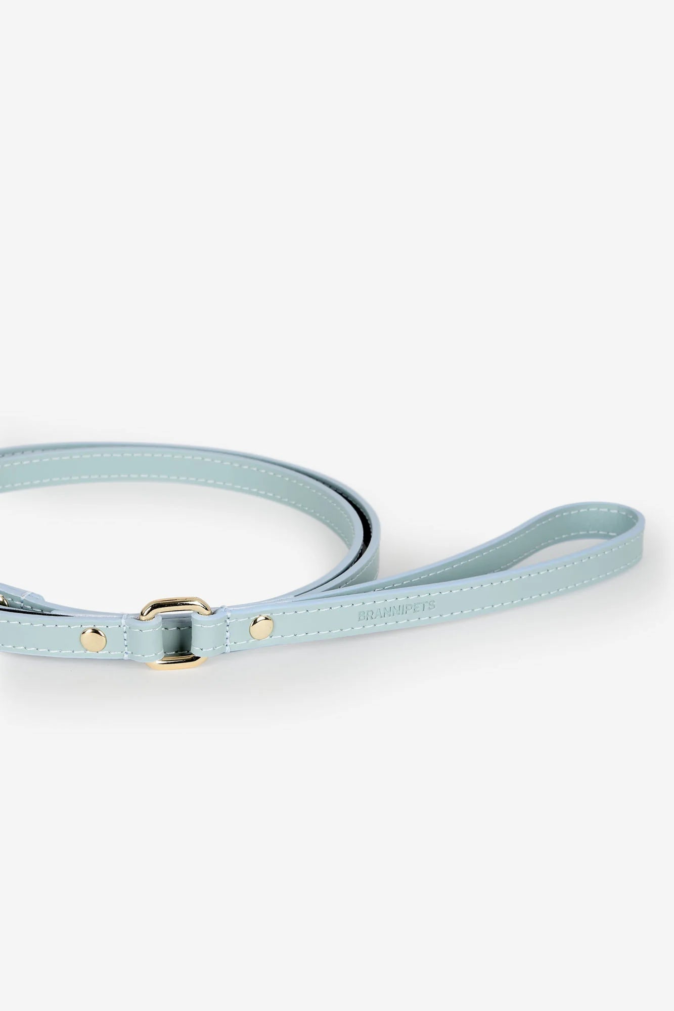 Sky Blue Leather Nara Dog Lead