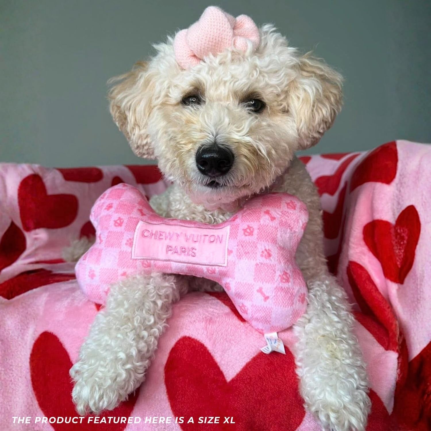 Chewy Vuiton Bone - Checker Pink 