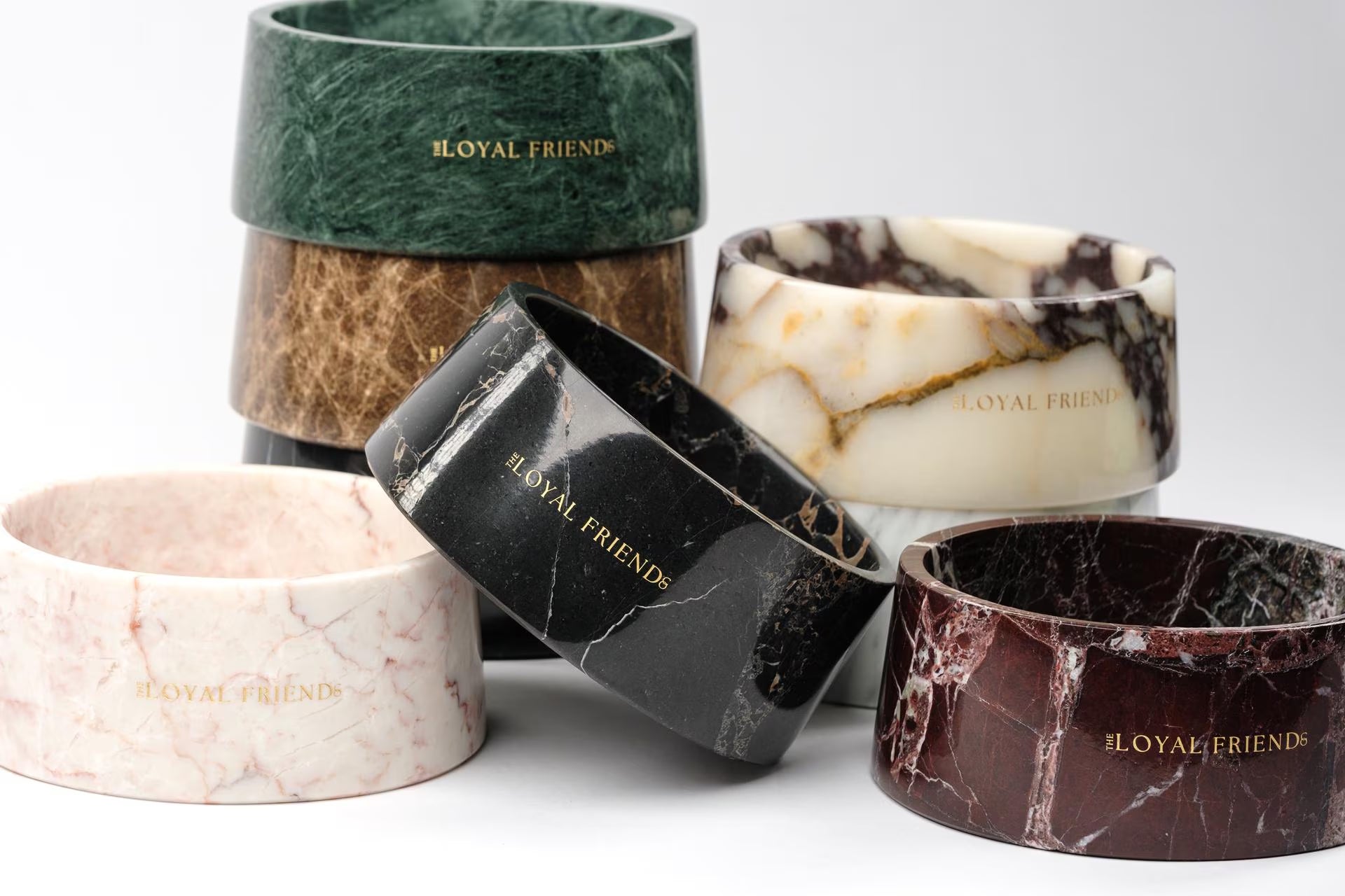 Portoro Gold Marble Pet Bowl: Luxury Dog Bowl