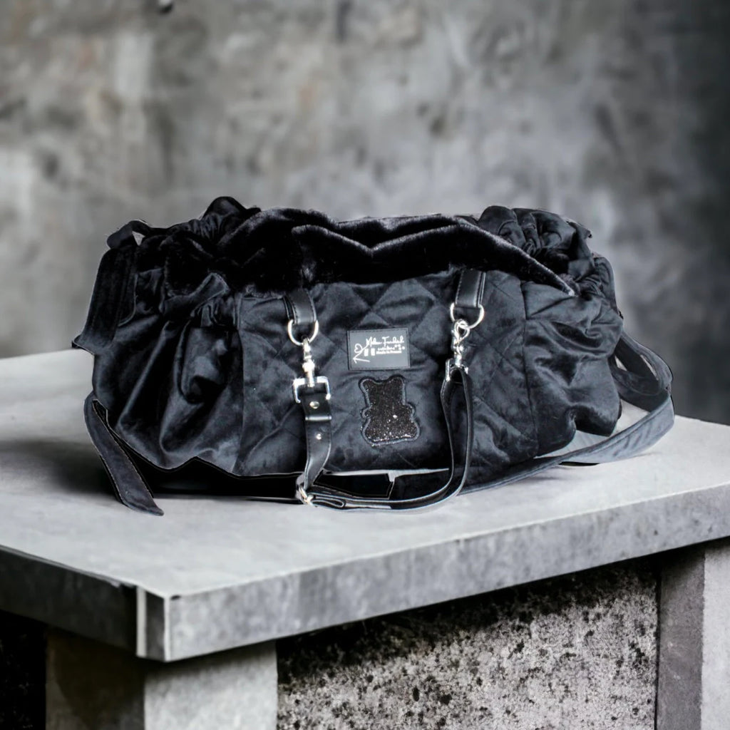 Black Velvet Dog Carrier