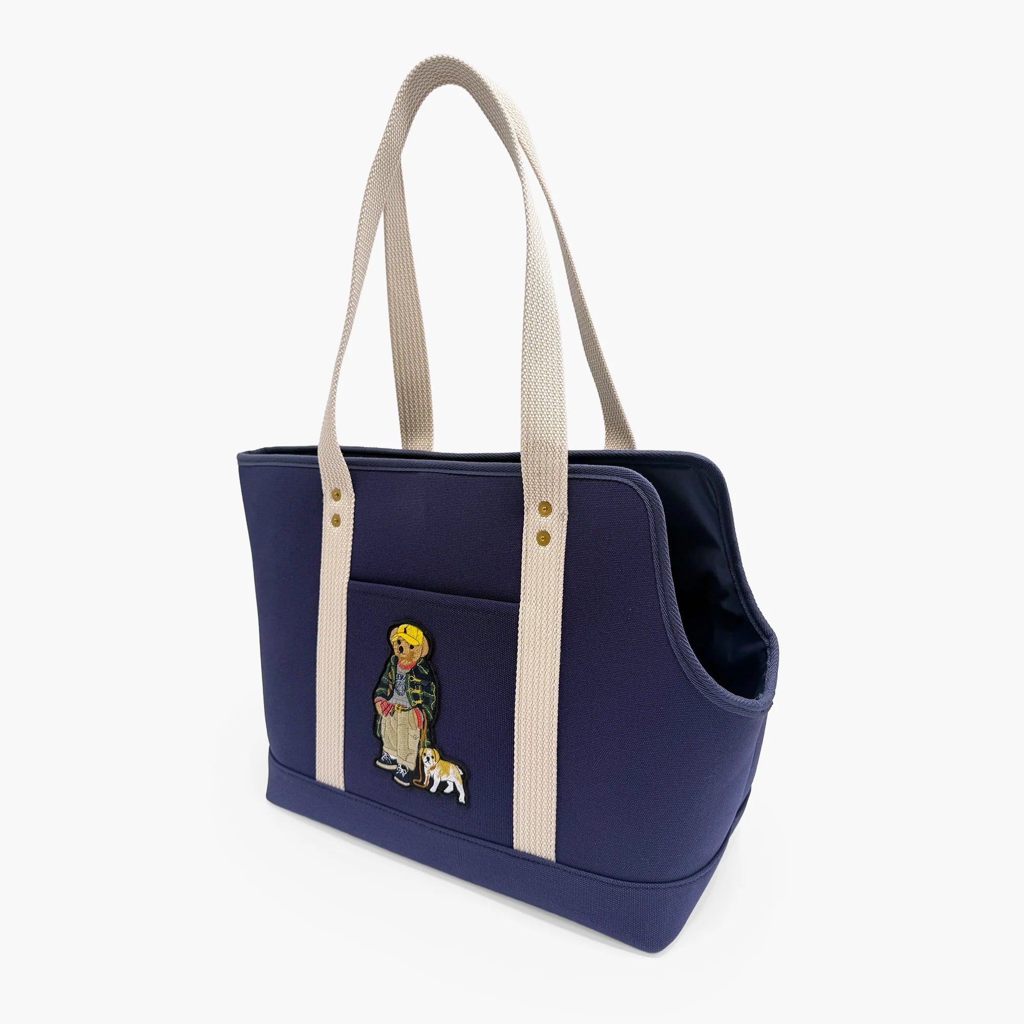 Dog Polo Bear Cotton Canvas Tote