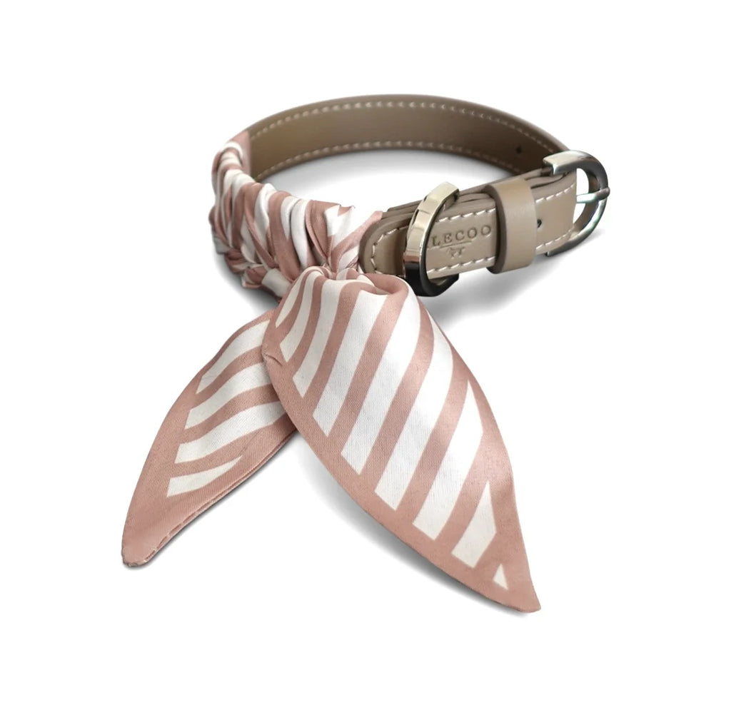Dog Collar Twilly Stripes - Powder