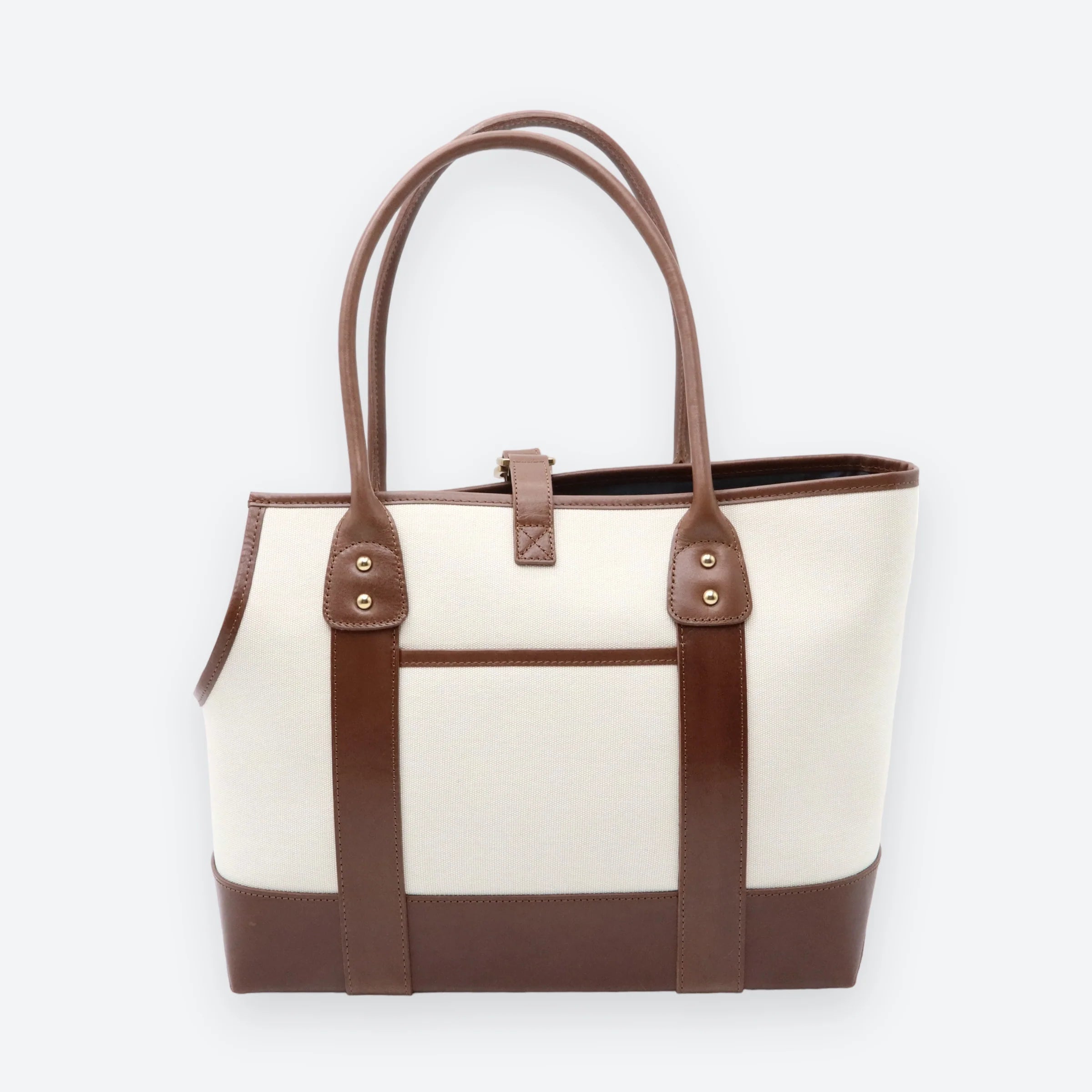 Polo Ralph Lauren Dog Leather and Canvas Tote