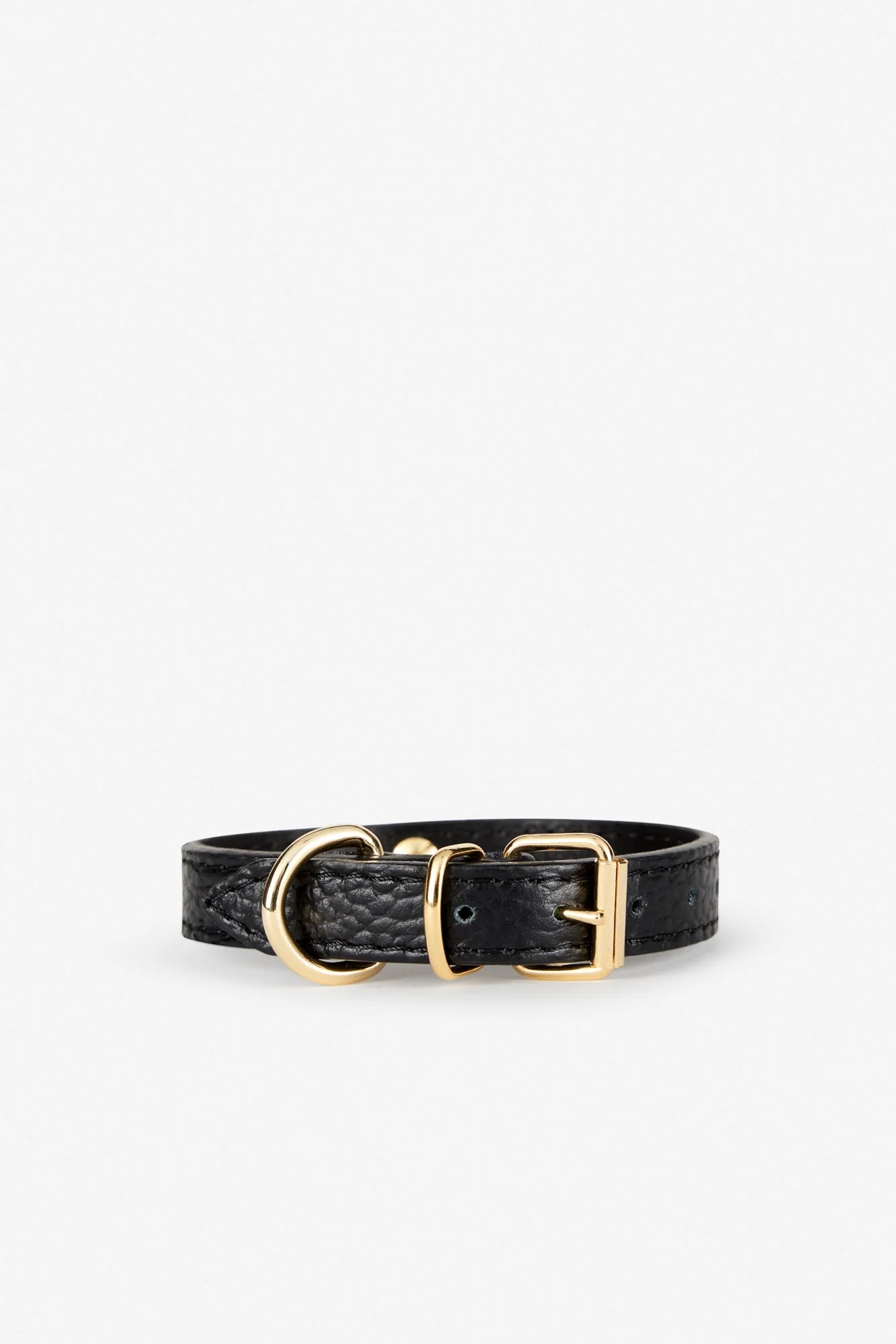 Black Leather Juno Toy Dog Collar