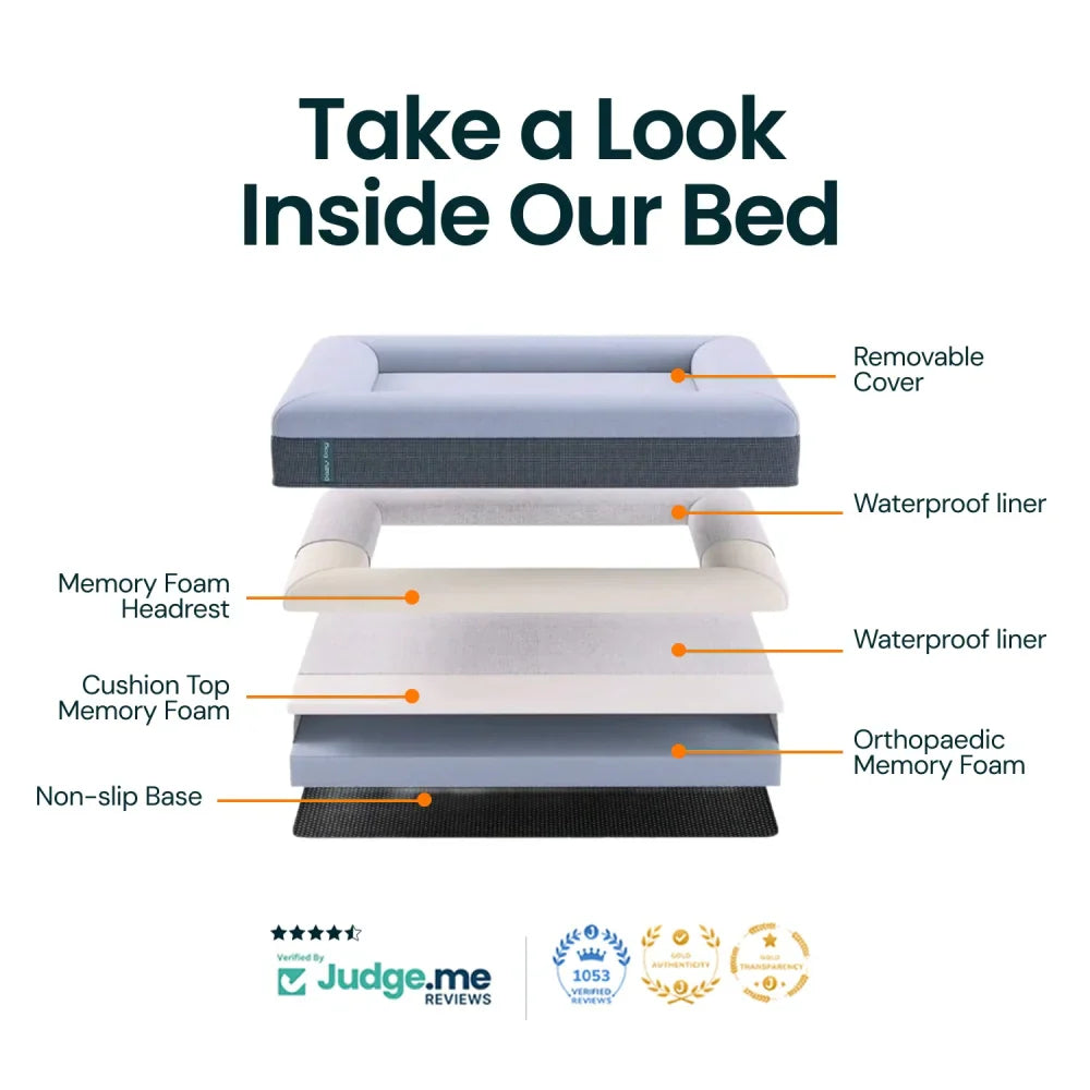 Cooling Dog Bed - Midnight Memory Foam