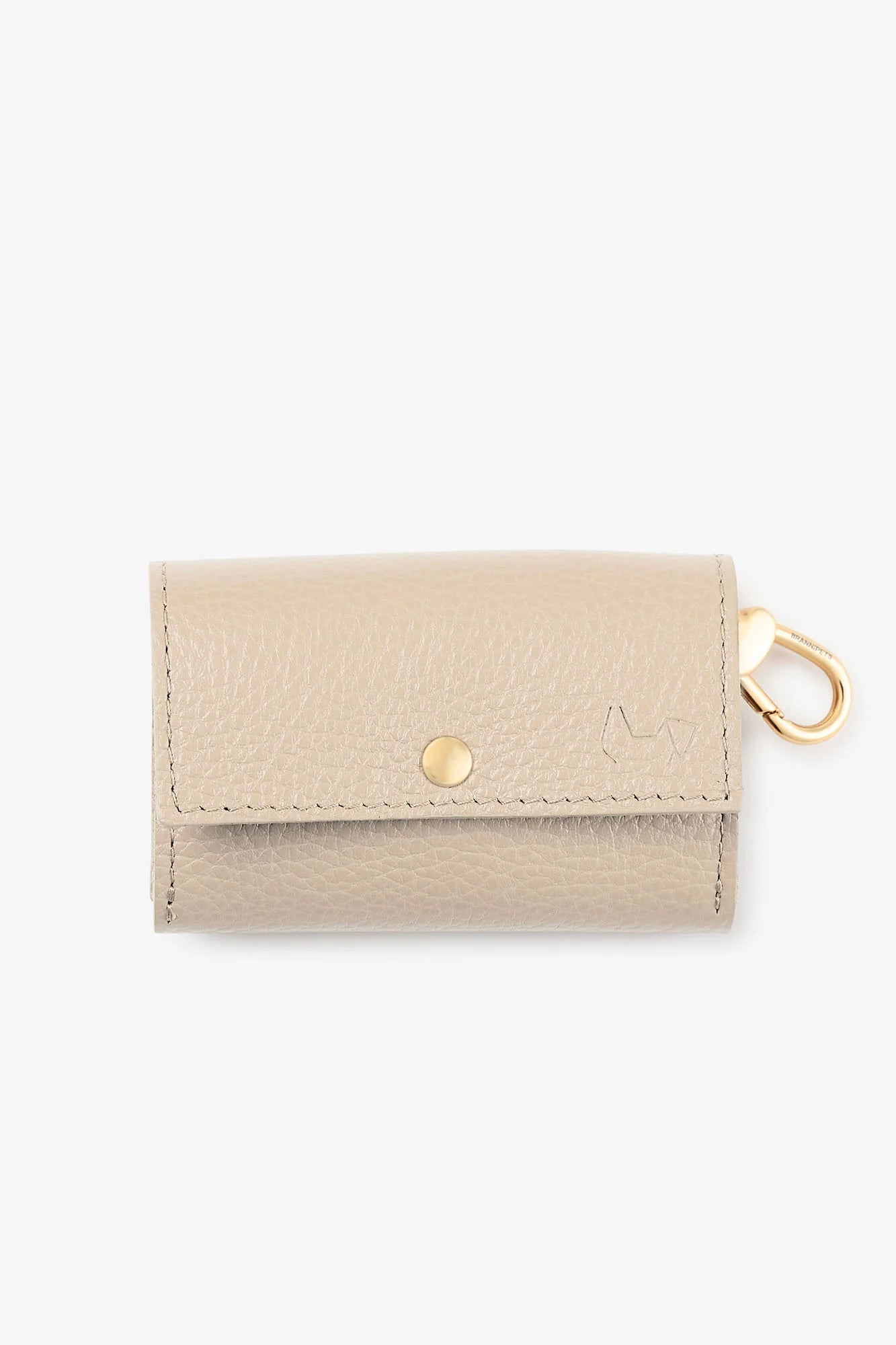 White Leather Juno Poop Bag Holder