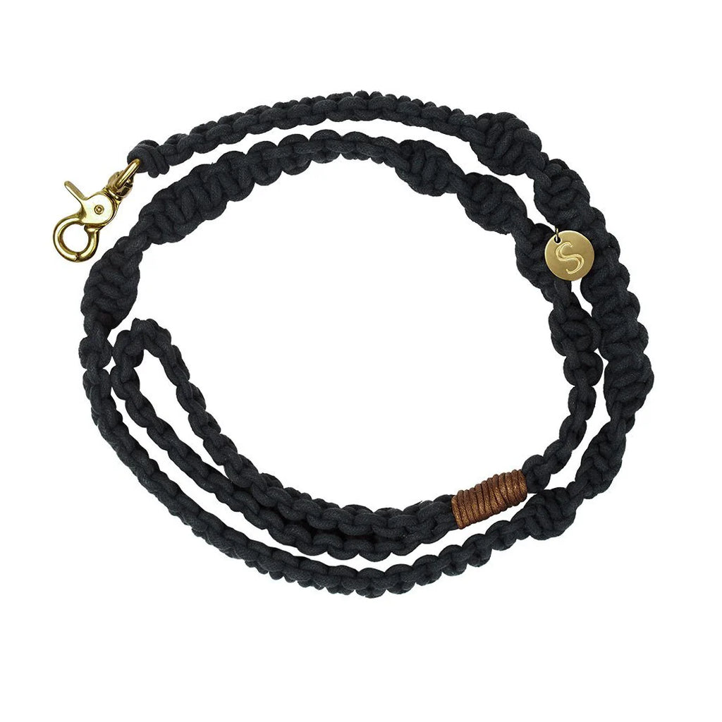 Macramé Originals Dog Lead - Black