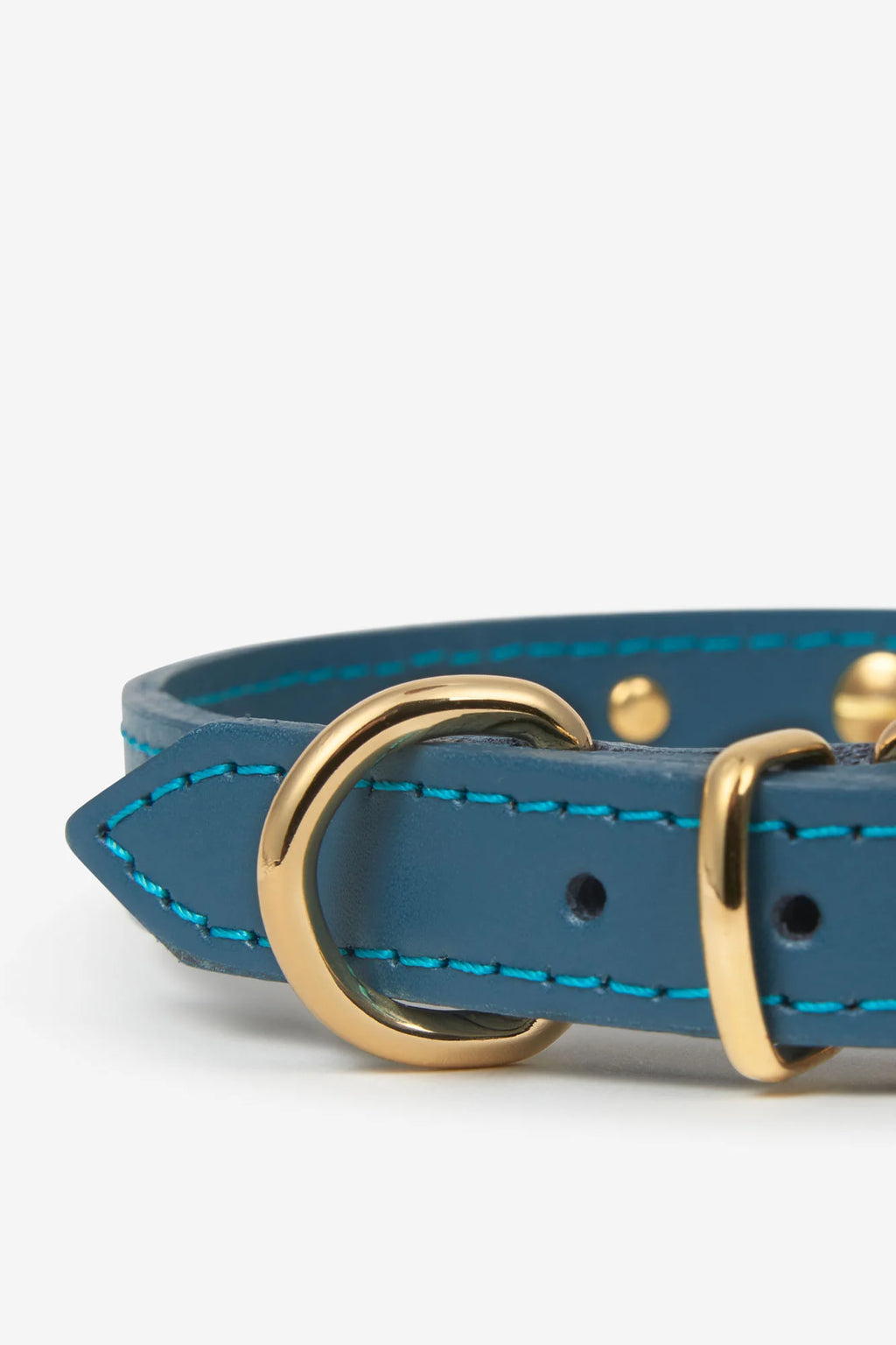 Navy Blue Leather Nara Toy Dog Collar