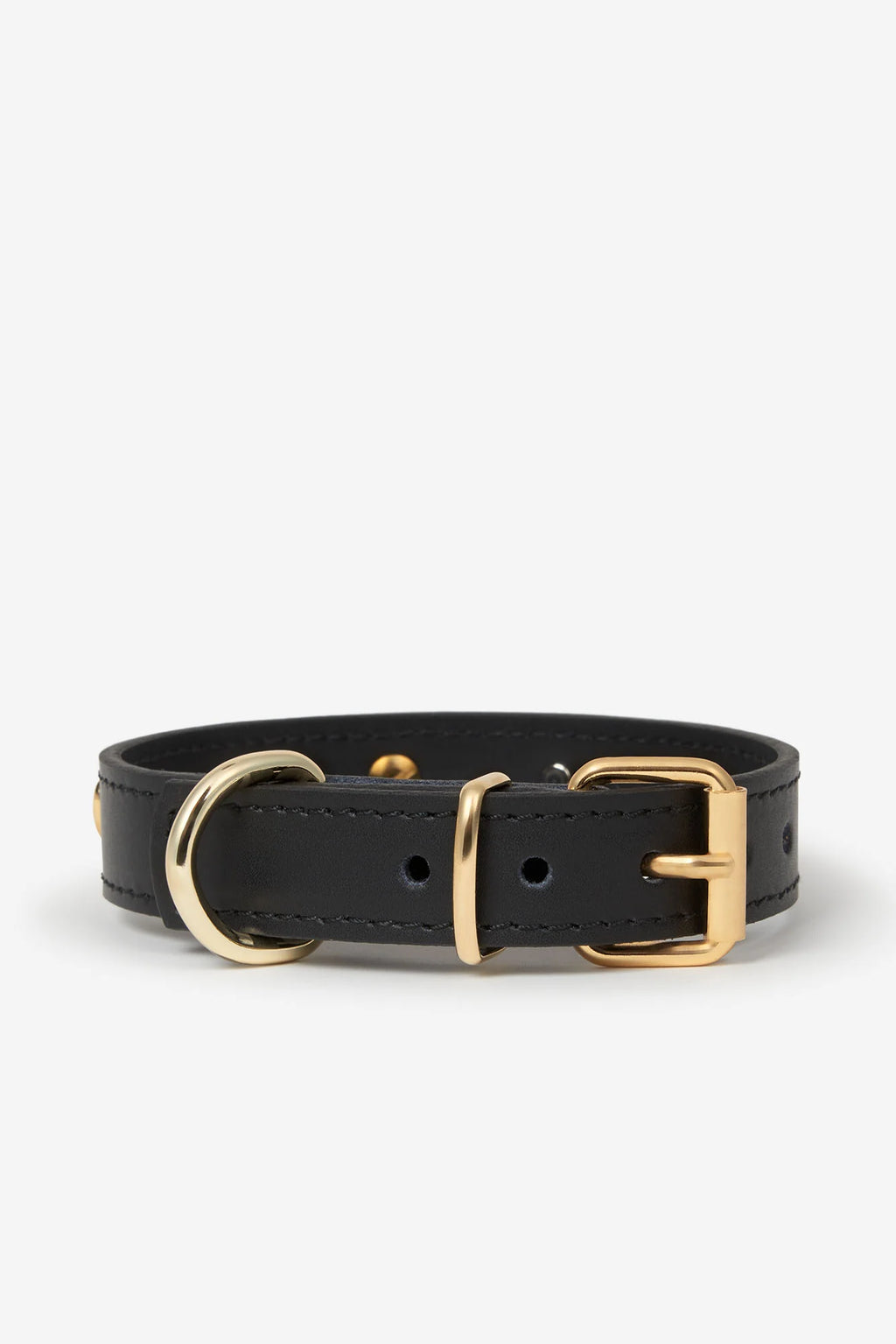 Black Leather Nara Dog Collar