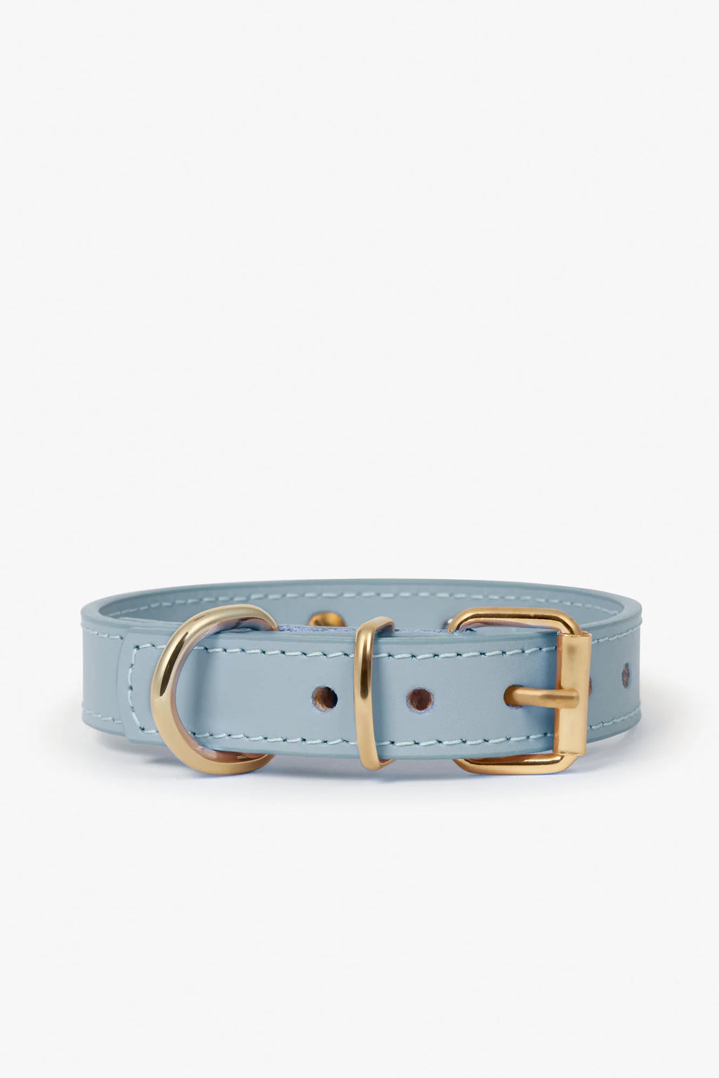 Sky Blue Leather Nara Dog Collar