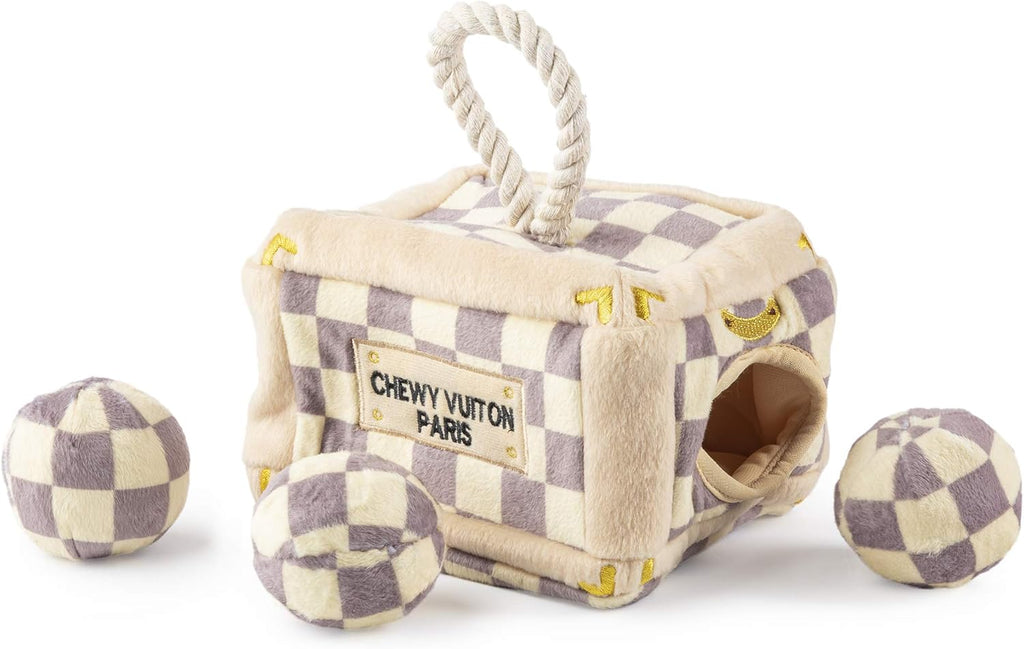 Chewy Vuiton Trunk - Brown Check