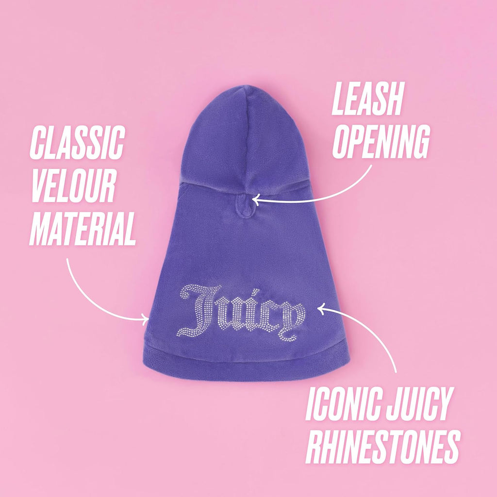 Juicy Couture – Hooded Pet Juicy Bling Velour Tracksuit 