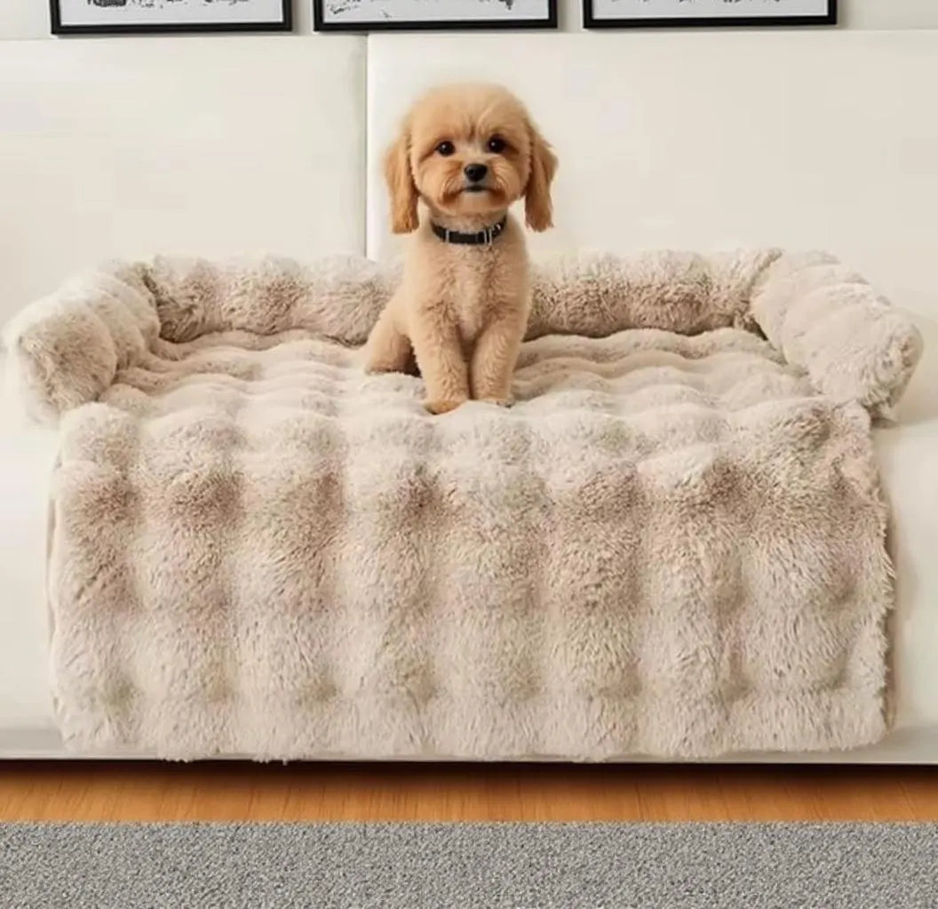 Plush Pet Bed Sofa Cover: Cosy, Non-Slip, Machine Washable