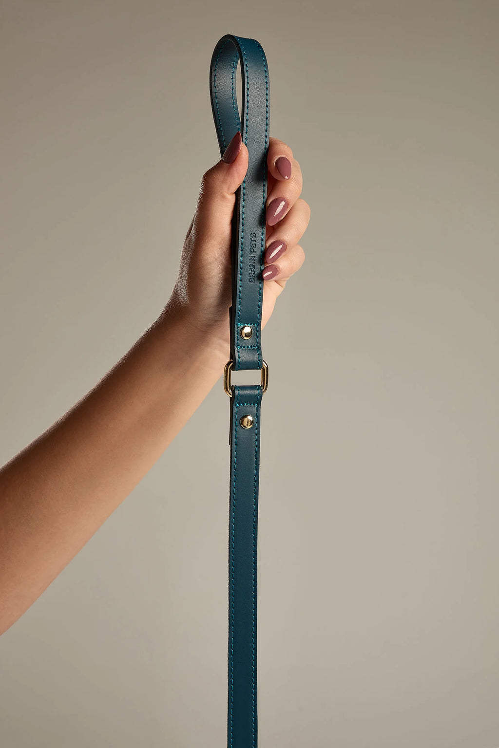 Navy Blue Leather Nara Dog Lead