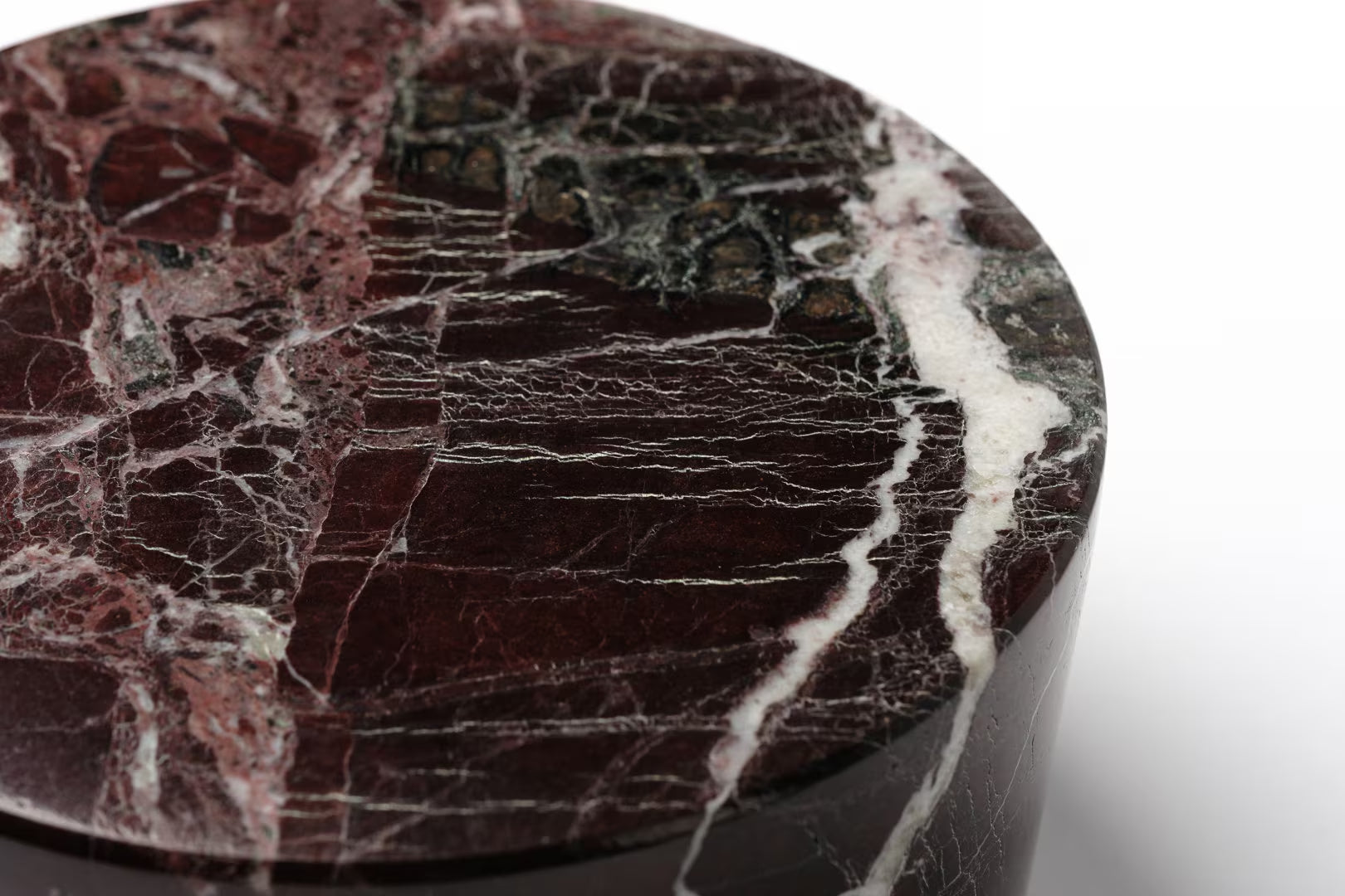 Rosso Imperiale Marble Pet Bowl: Luxury Dog Bowl