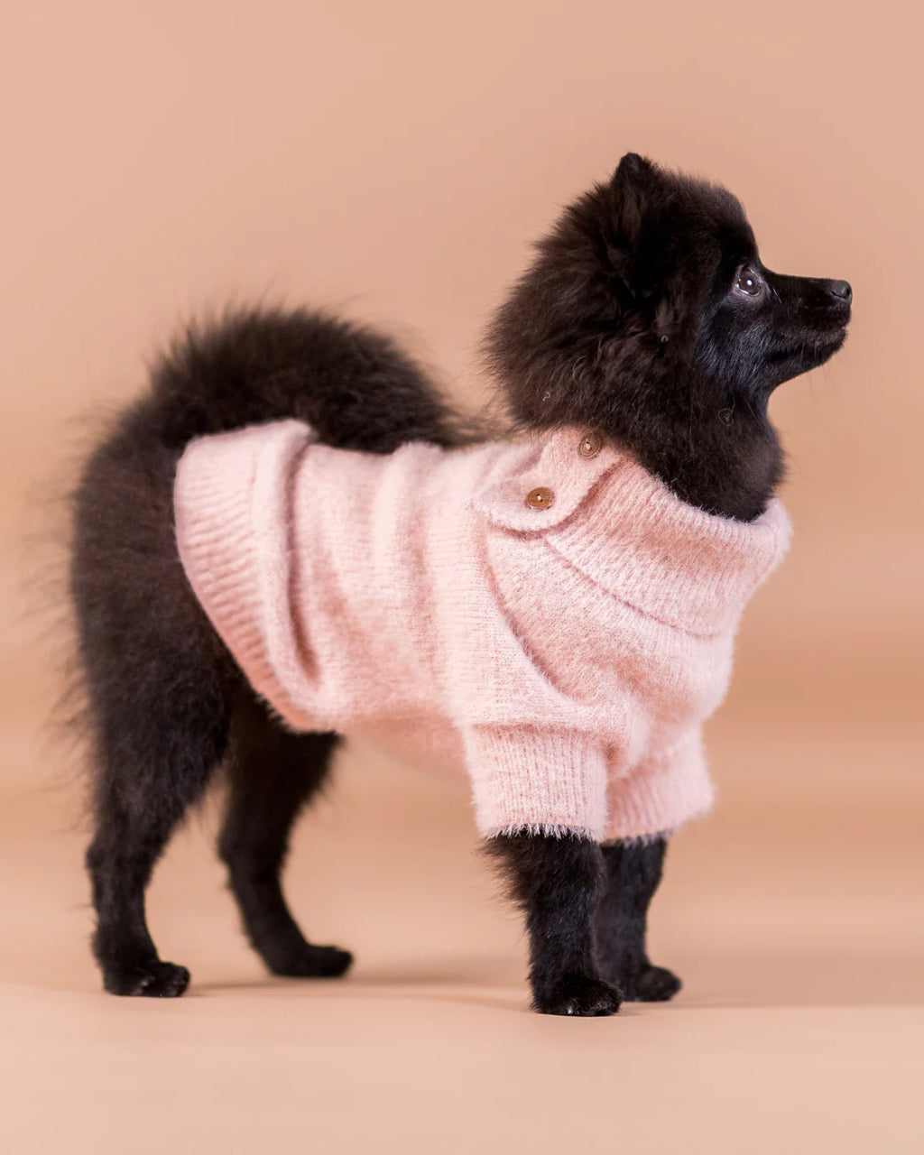 Furry Knit Sweater for Dogs Rose