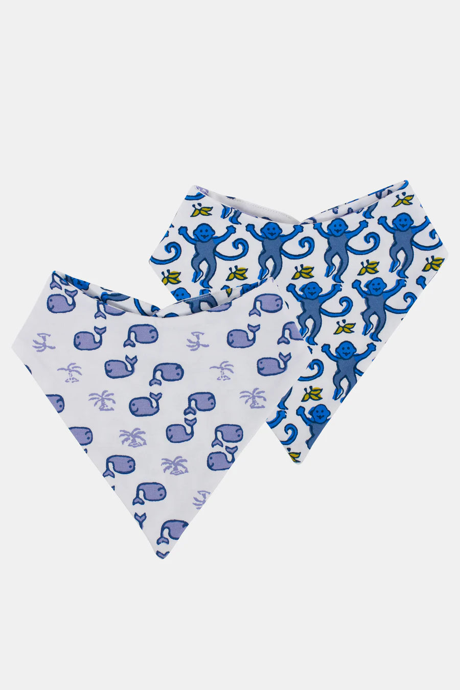 Matching Monkey & Moby Bandana Set
