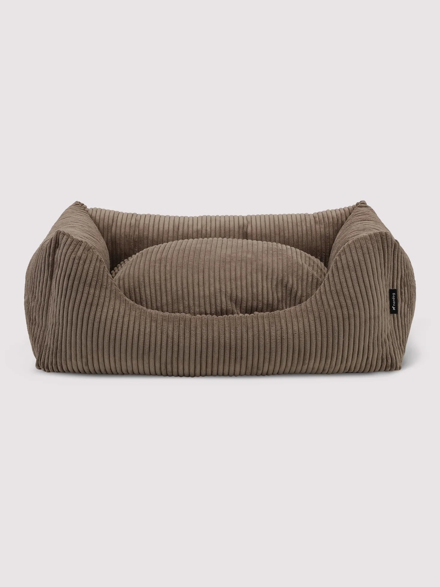OSCAR Velvet Dog Bed Mocca