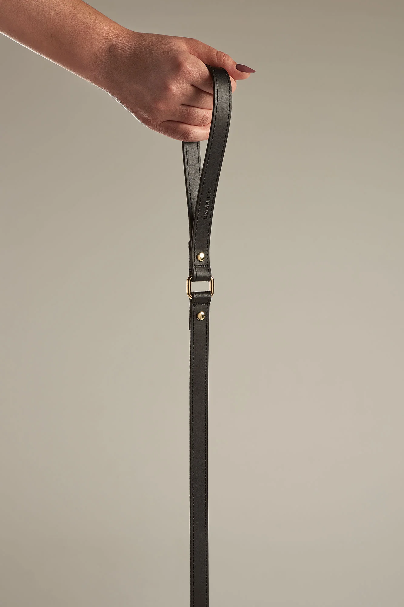 Black Leather Nara Dog Lead