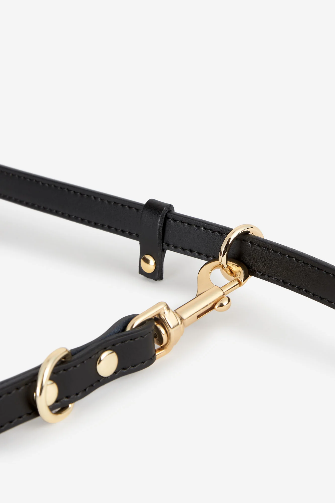 Black Leather Nara Dog Lead