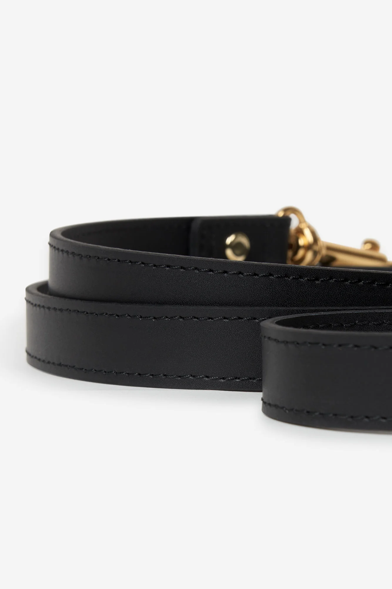 Black Leather Nara Dog Lead