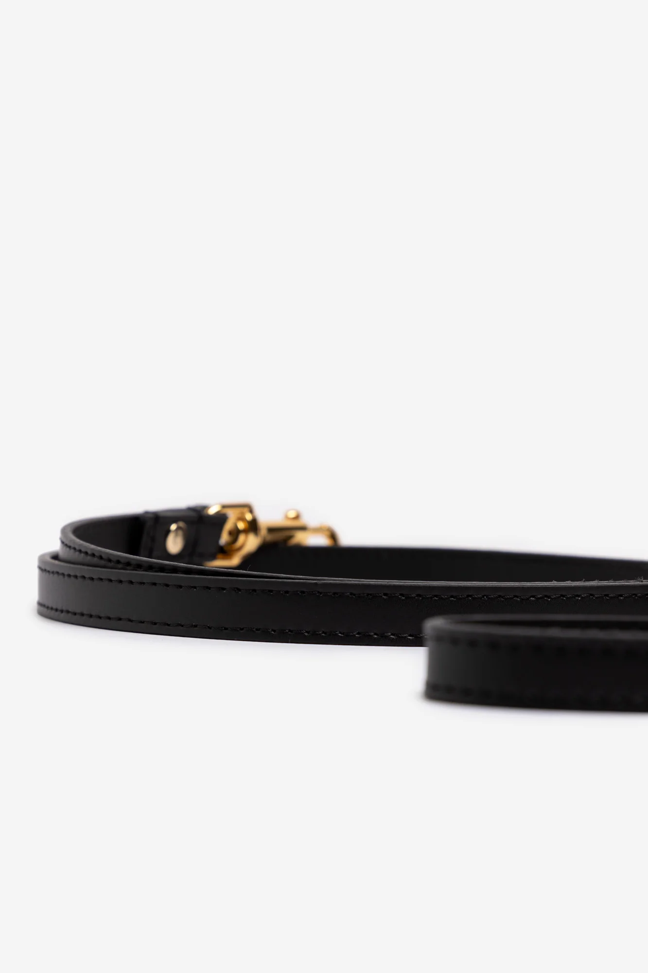 Black Leather Nara Dog Lead