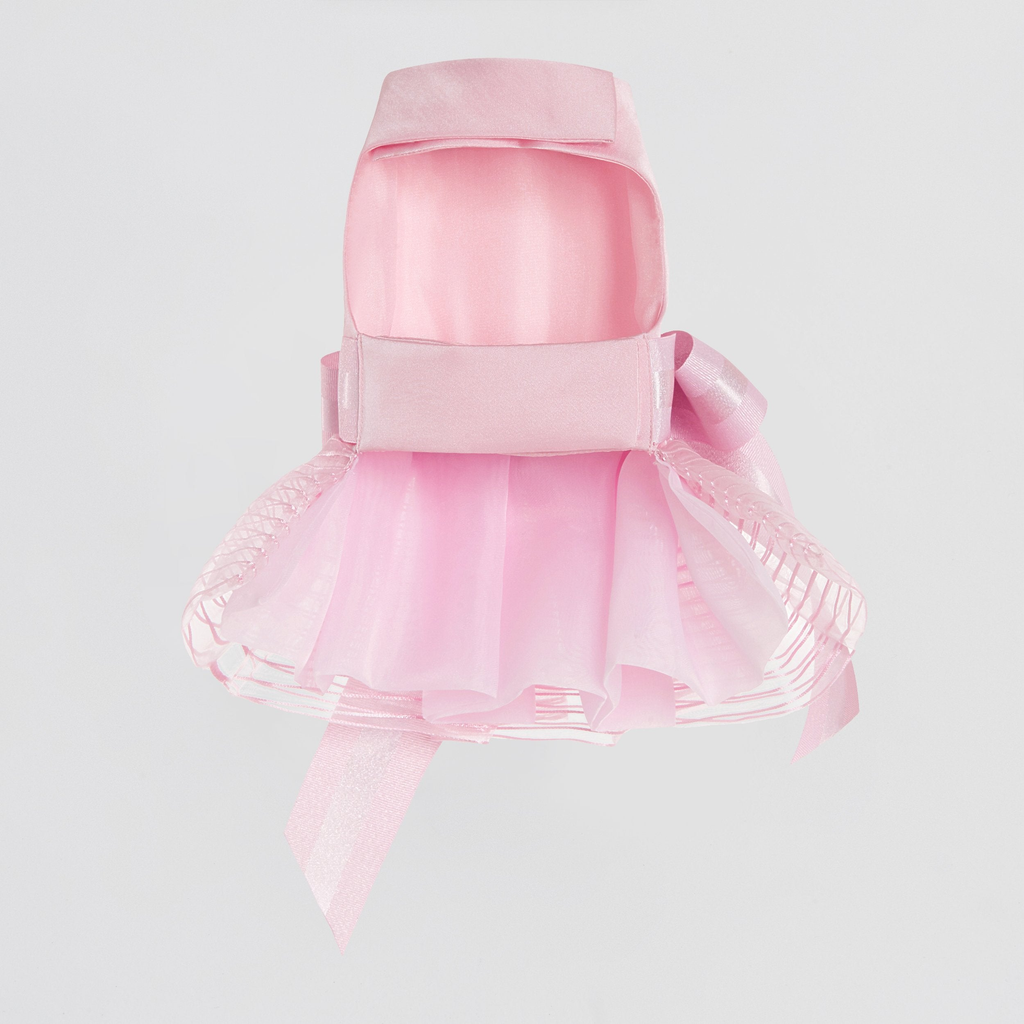 Bowknot Dress with Pleated Hem