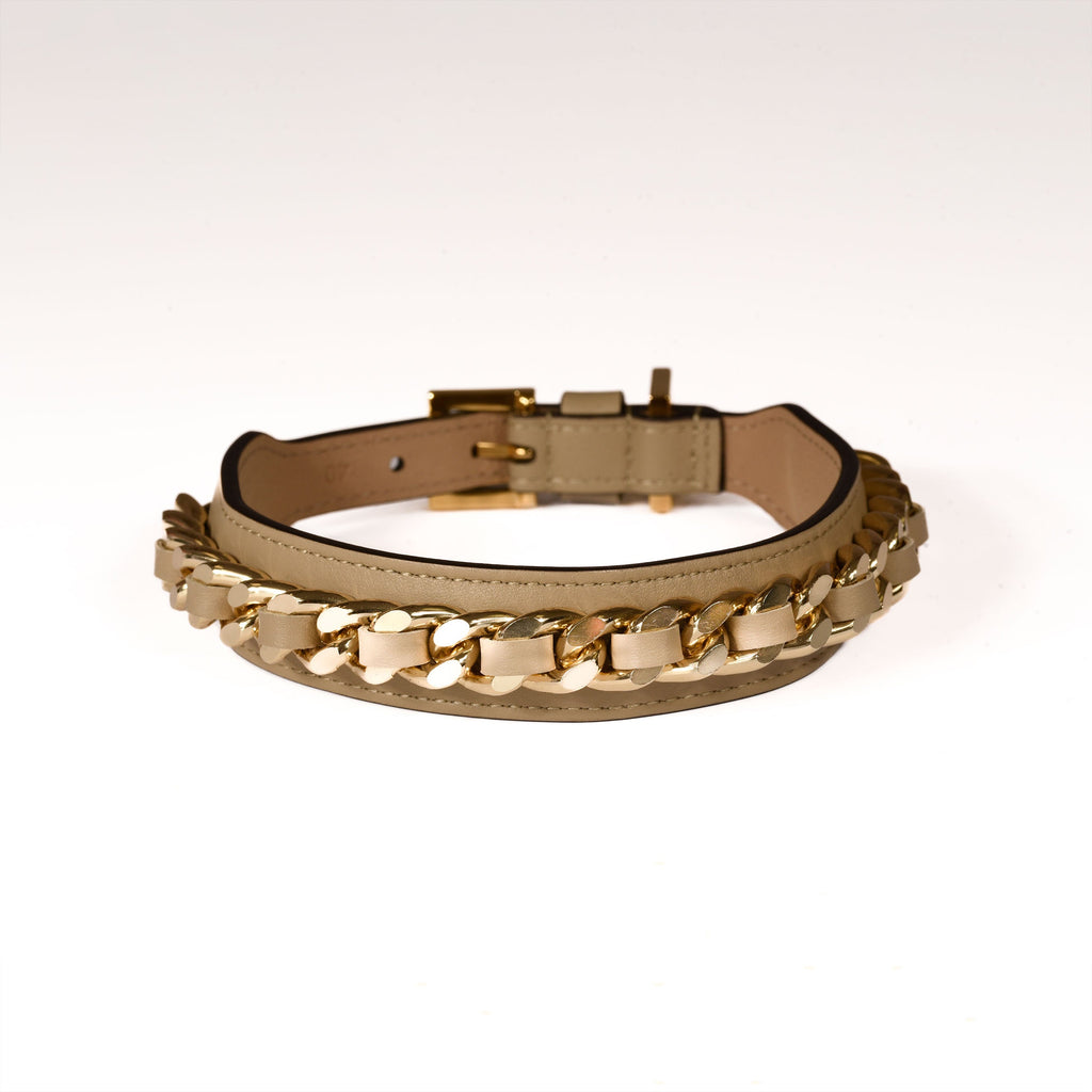 Chain Collar Brown