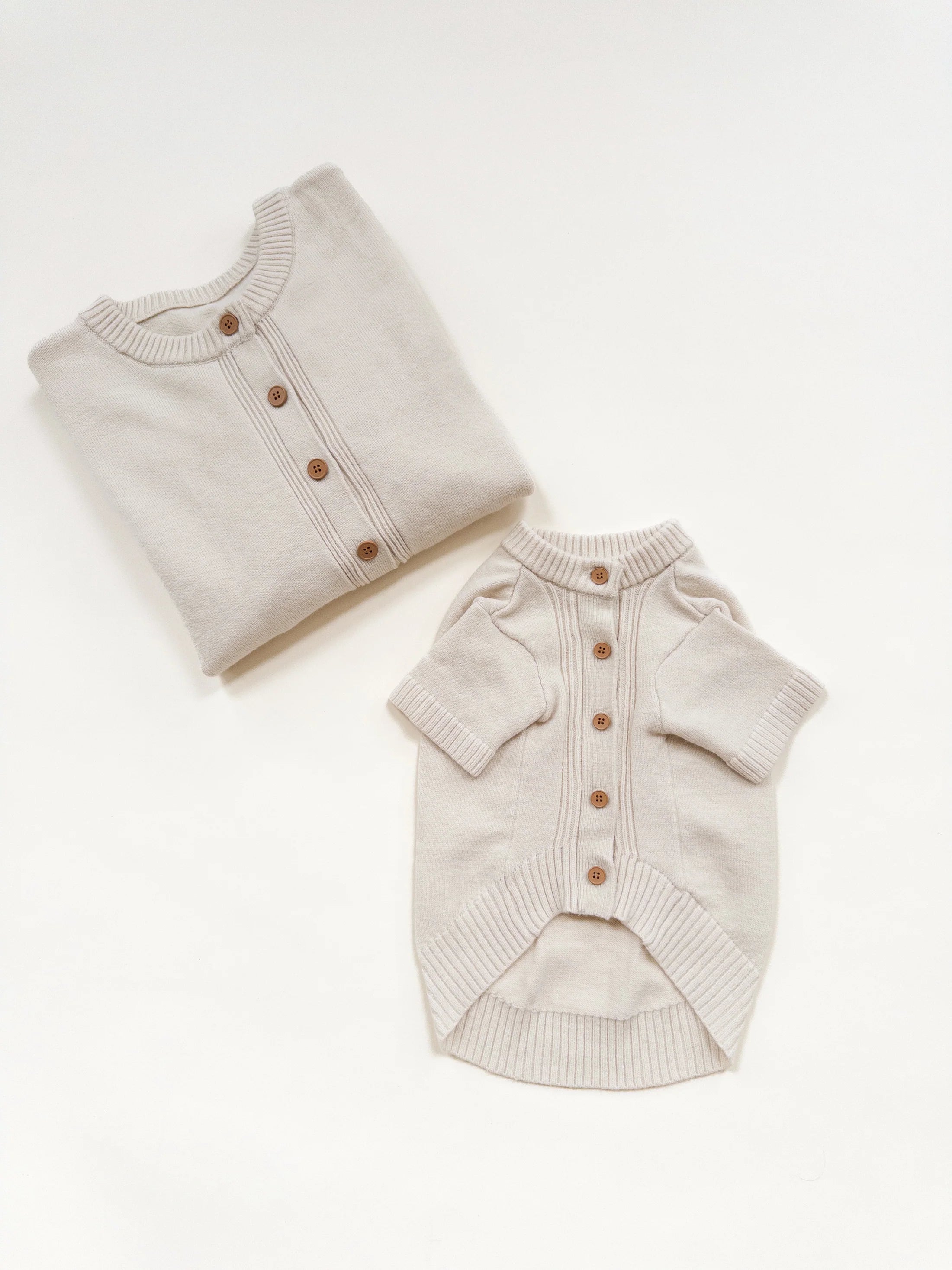 Cora Knit Cardigan Set - Soft Oat