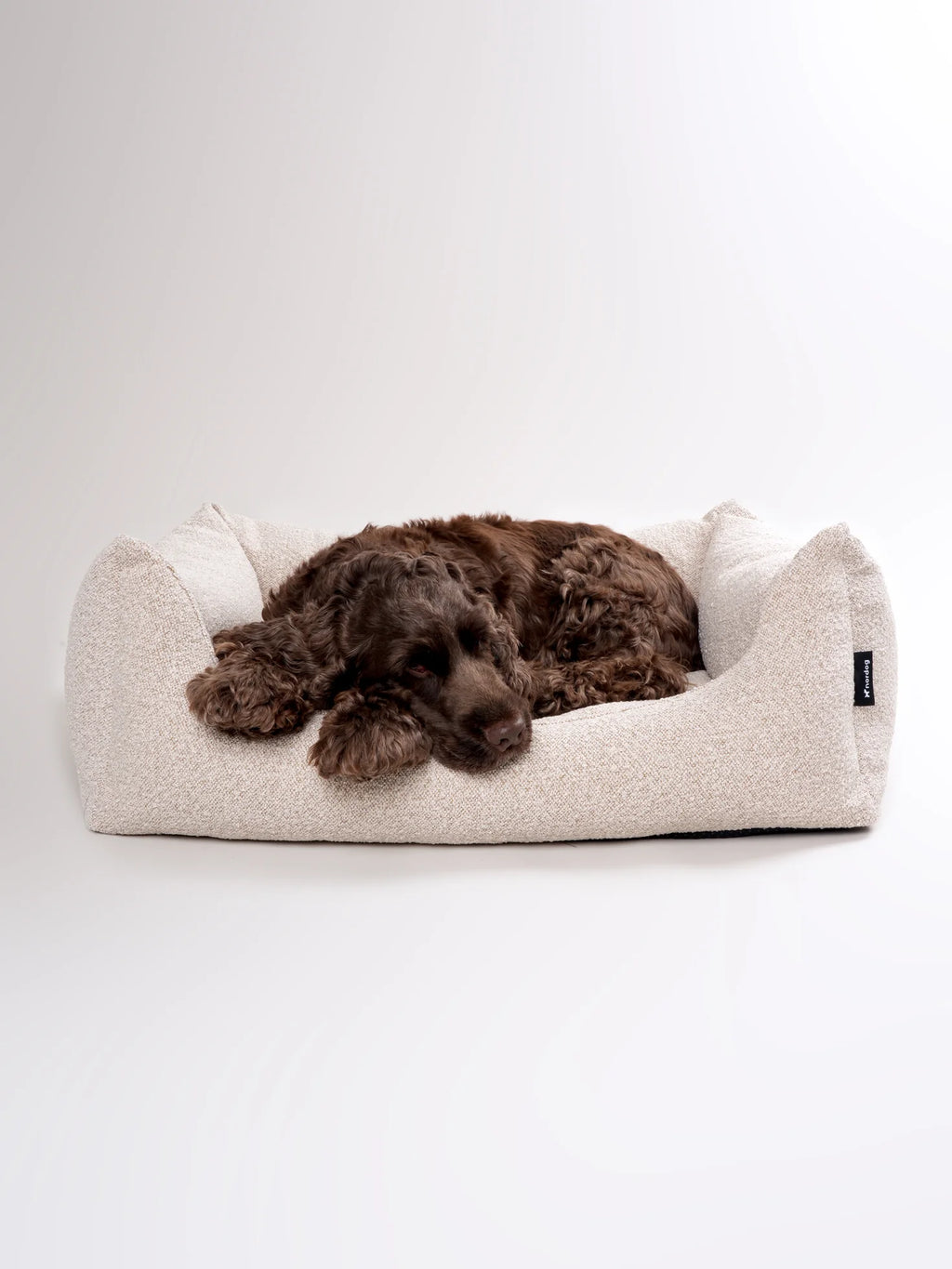BILLY Bouclé Dog Bed Beige