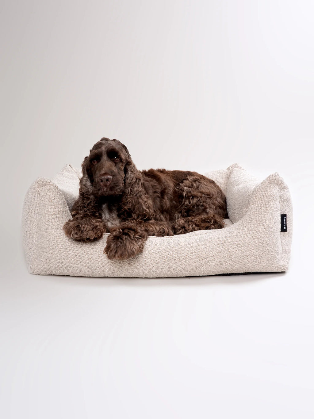 BILLY Bouclé Dog Bed Beige