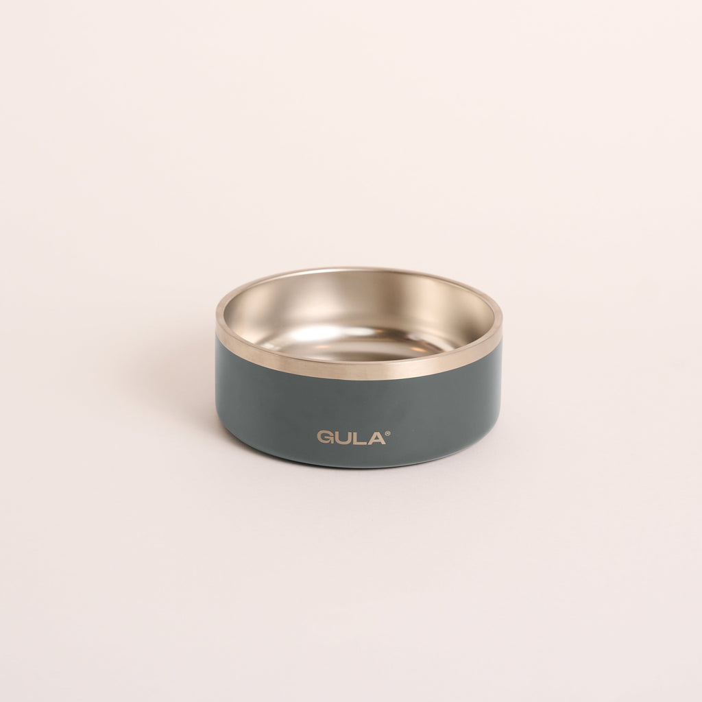 Dog Bowl - Olive Green Stainless Steel
