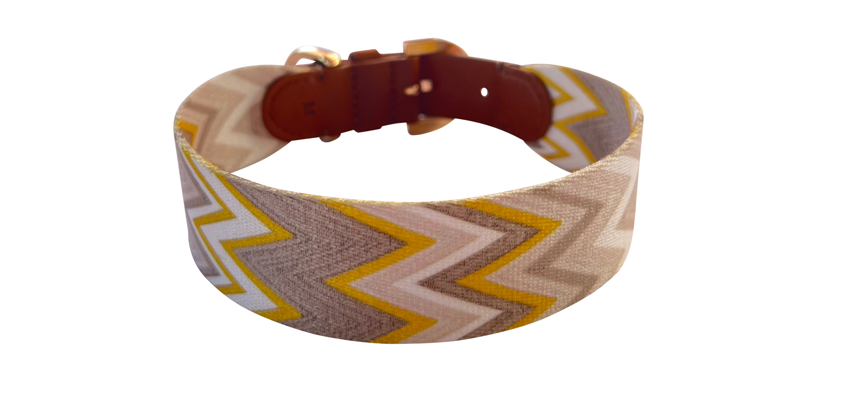 Dog Collar Chevron Citron