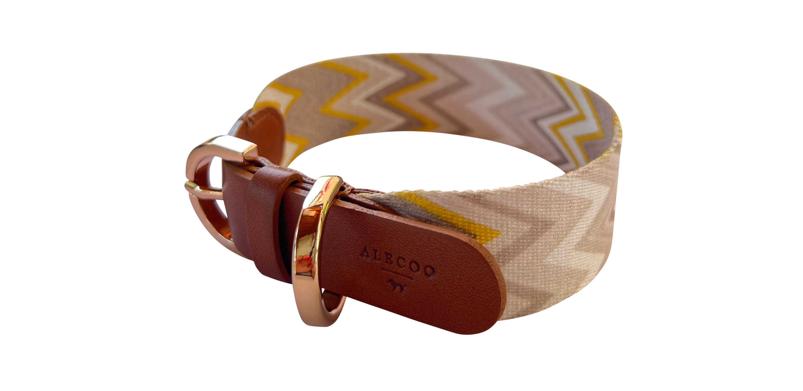 Dog Collar Chevron Citron