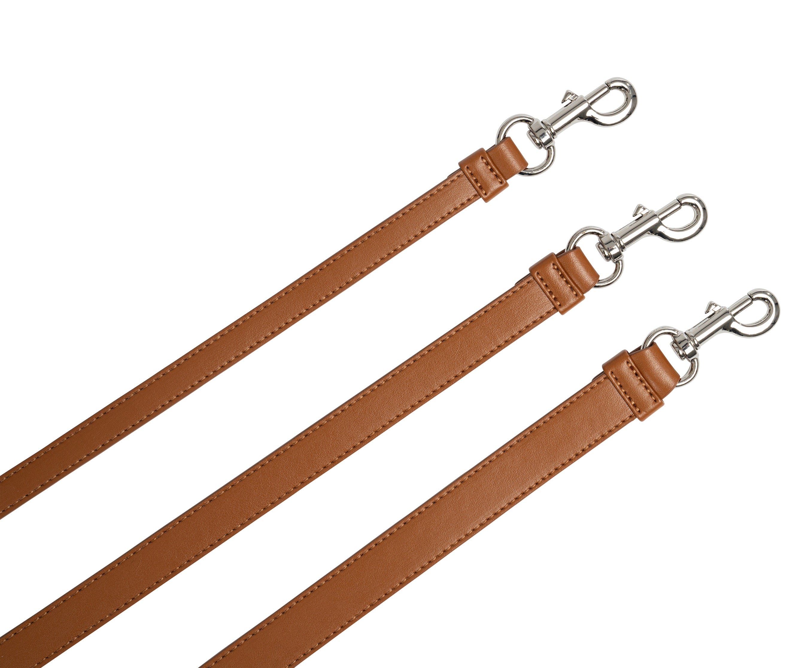 Dog Leash Classy Cognac - Silver