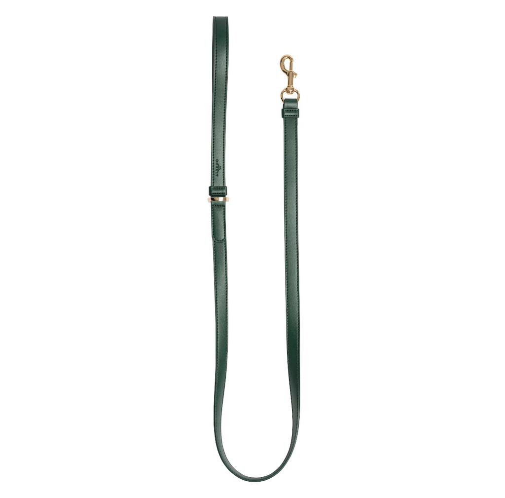 Dog Leash Classy Dark Green - Gold
