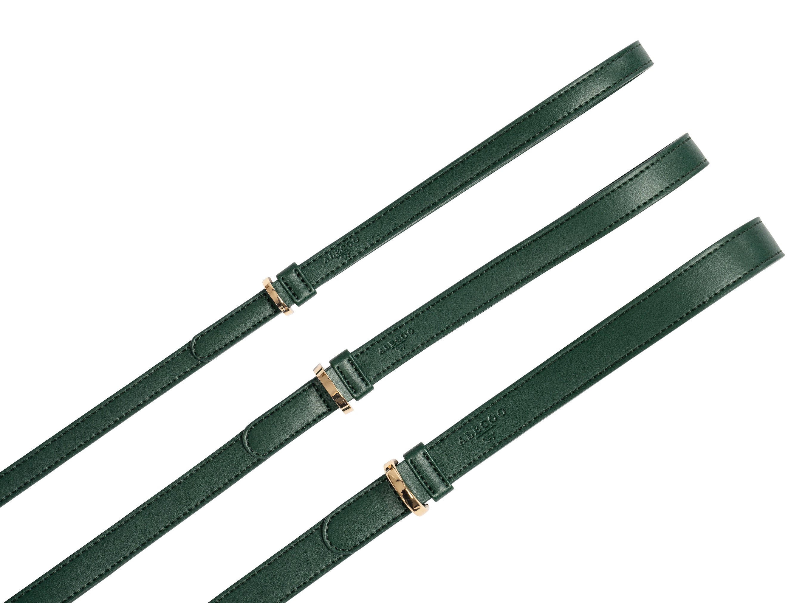 Dog Leash Classy Dark Green - Gold