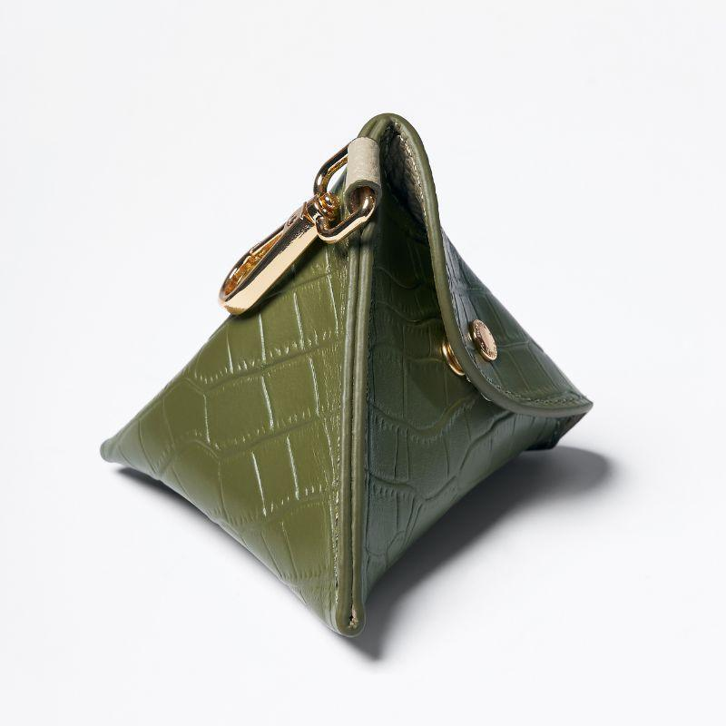Emerald Leather Poop Bag