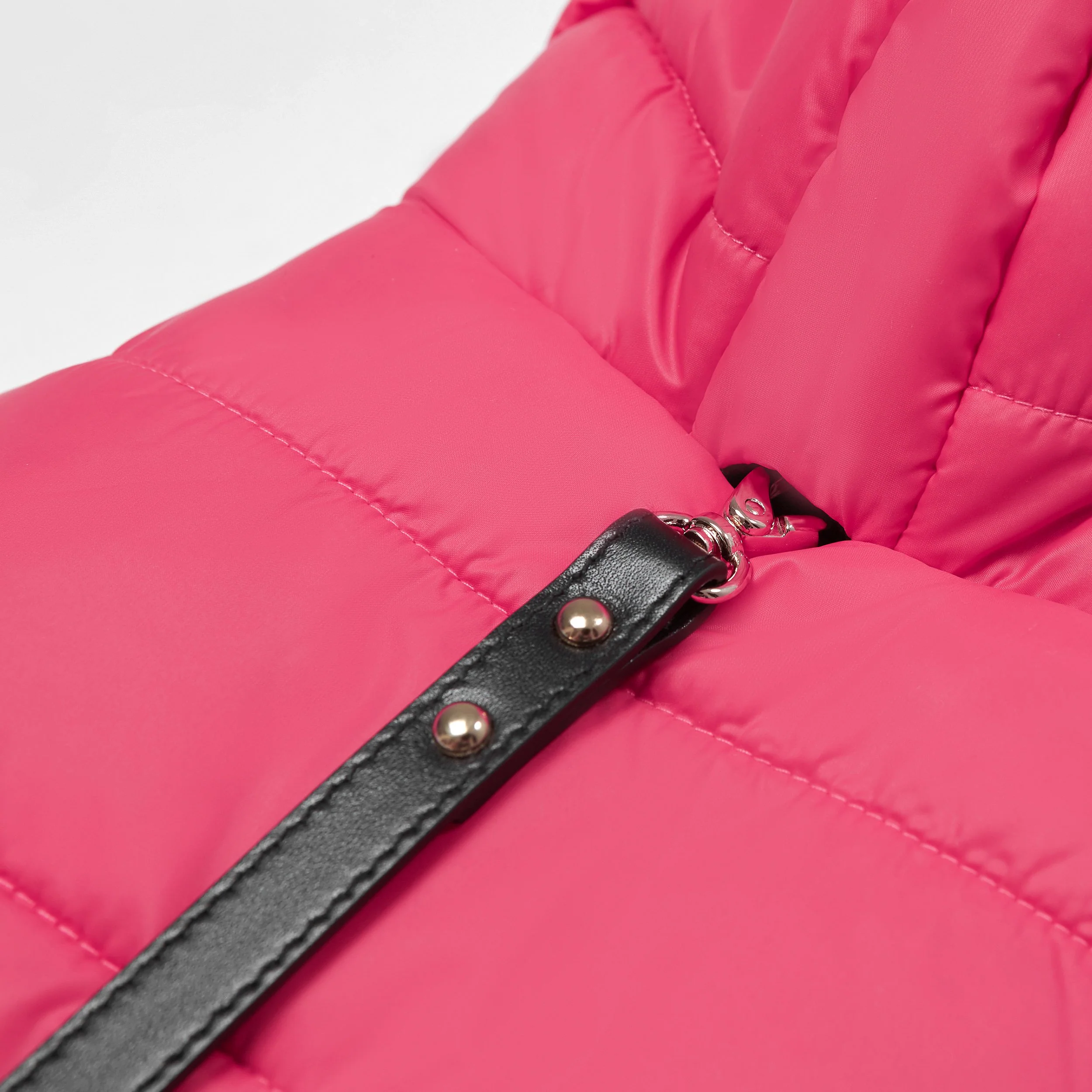 Faux Fur Zip up Puffer Ski Jacket with Hood