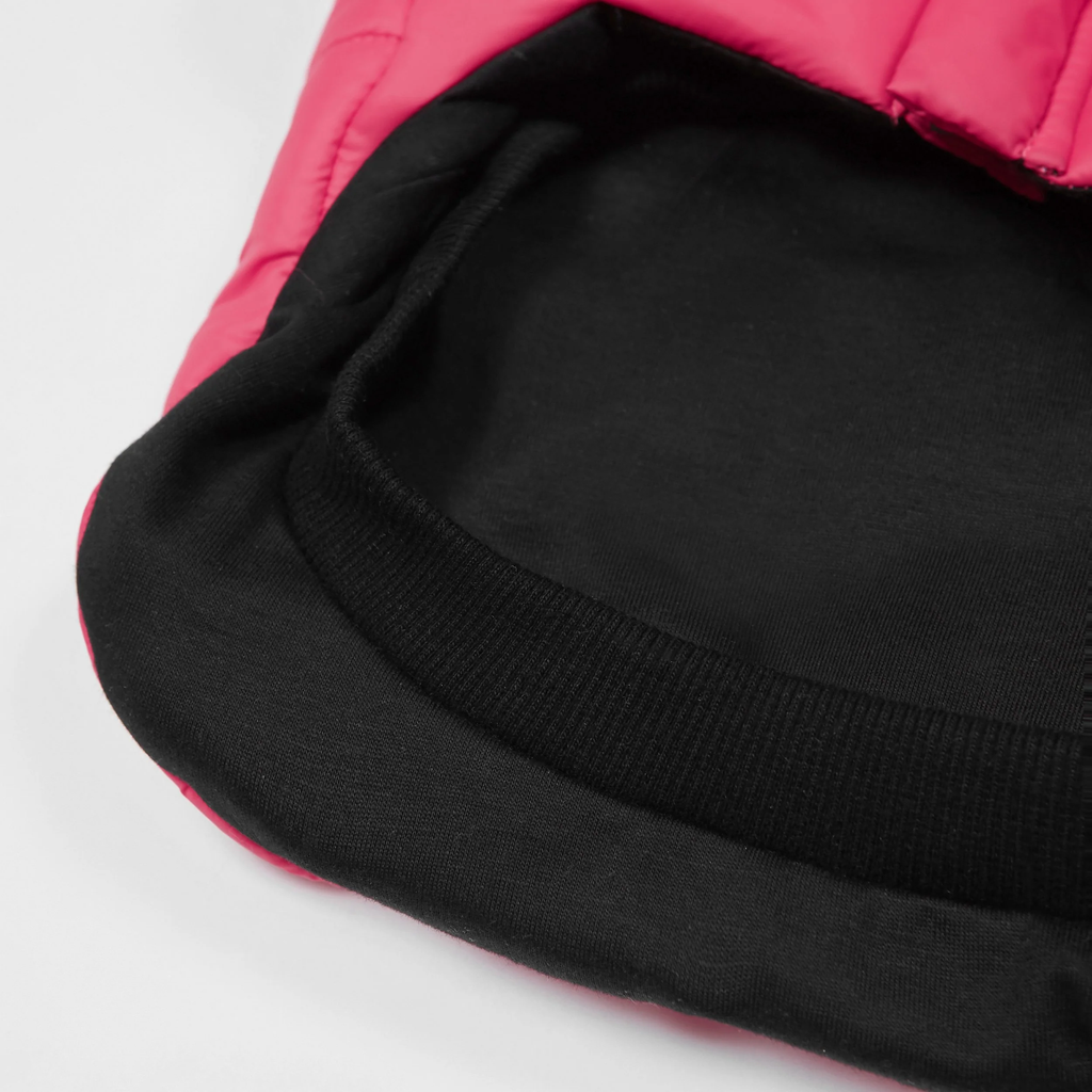 Faux Fur Zip up Puffer Ski Jacket with Hood