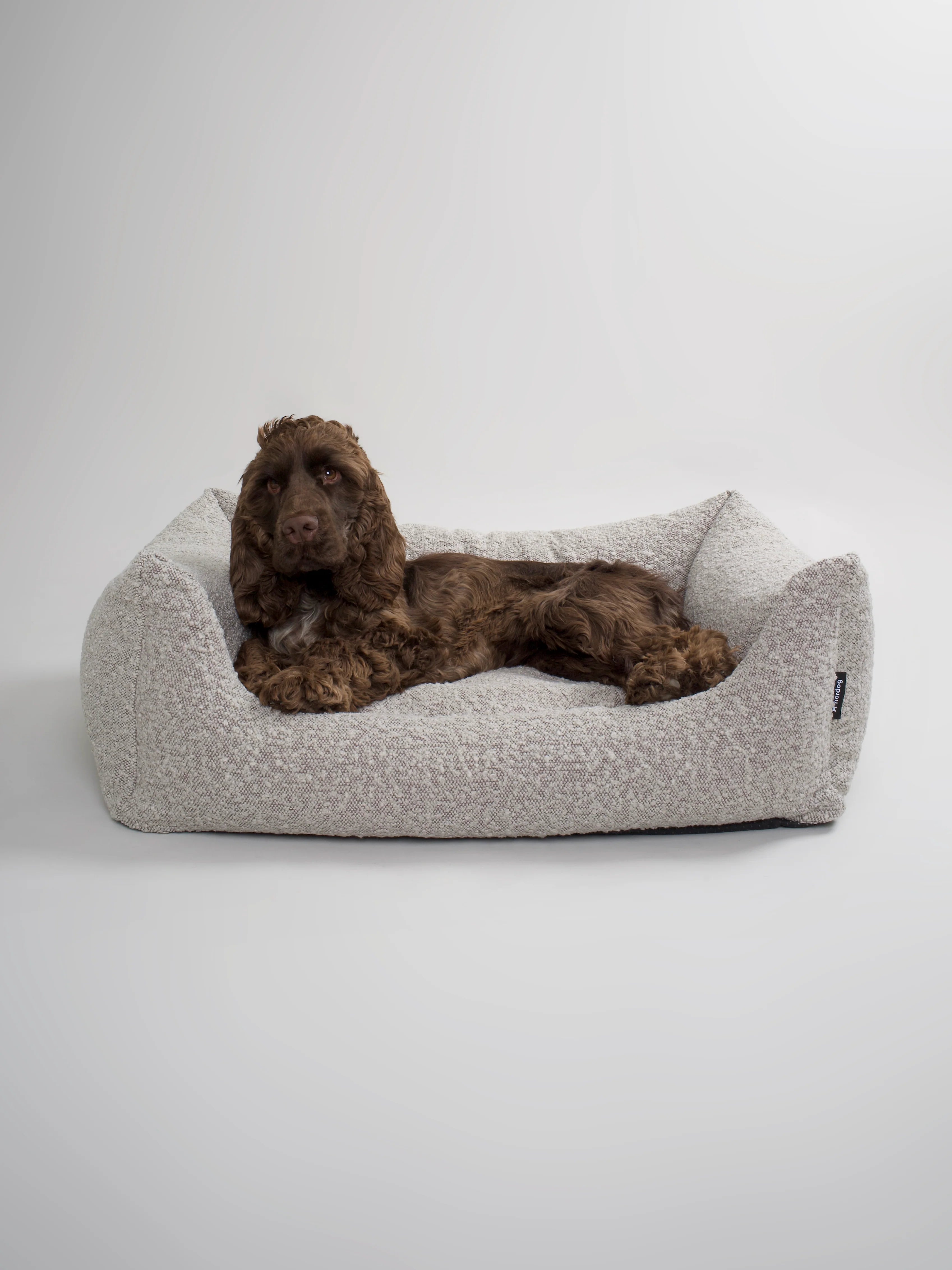 BILLY Bouclé Dog Bed Taupe