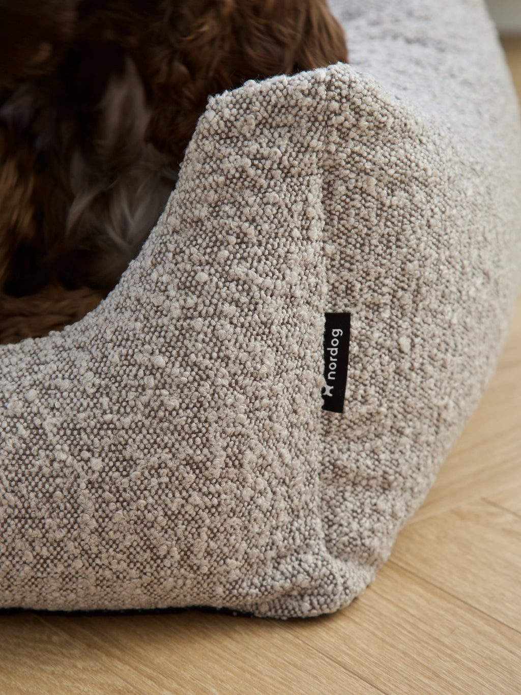 BILLY Bouclé Dog Bed Taupe