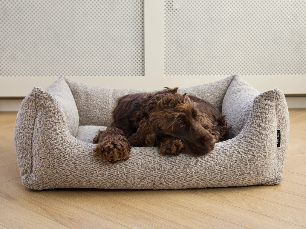 BILLY Bouclé Dog Bed Taupe
