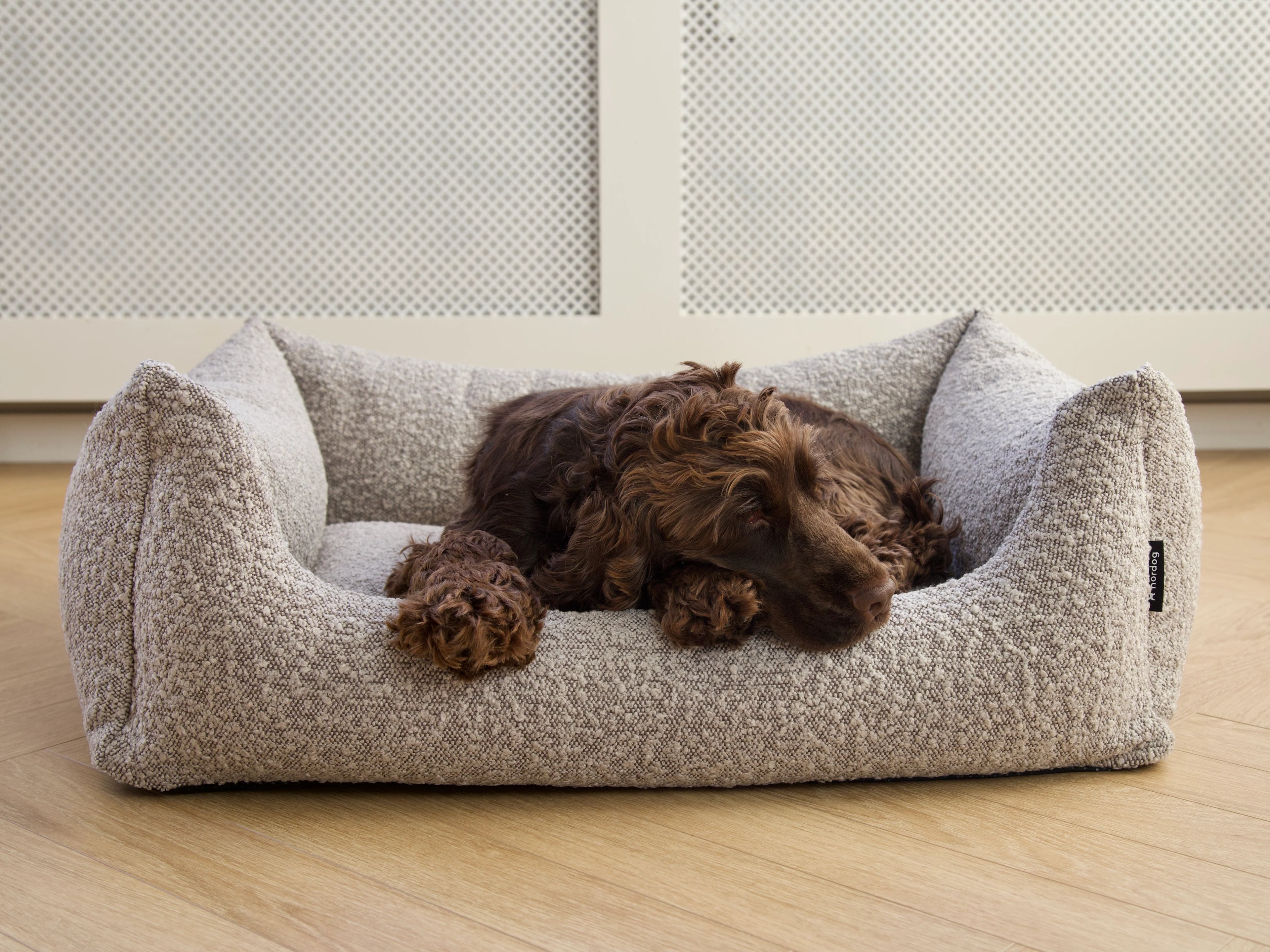 BILLY Bouclé Dog Bed Taupe