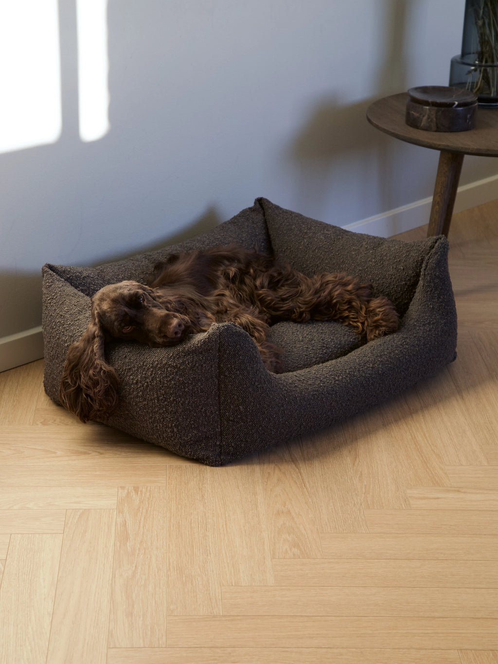 BILLY Bouclé Dog Bed Mocca